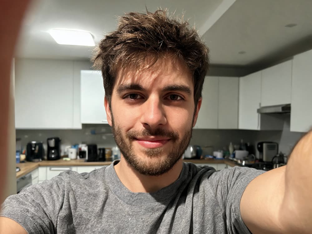 Consistent character example: selfie